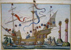 Procissão Funerária em Bruxelas por ocasião da morte do Imperador Carlos V. Folha 5 par Doetecum, Lucas, van (c. 1530-c. 1584) de Lucas van Doetechum