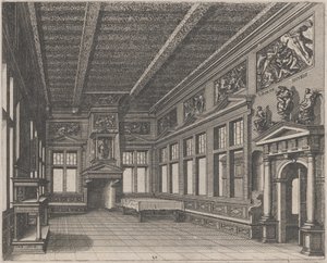 Interior com Buffet, Chaminé e Pinturas Religiosas