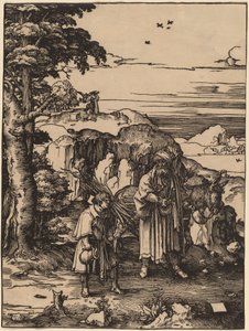 Abraão vai sacrificar Isaque de Lucas van Leyden