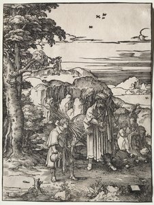 Abraão vai sacrificar Isaque de Lucas van Leyden