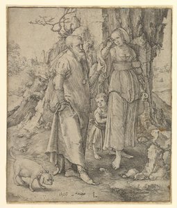 Abraham Sending Away Hagar, 1516. de Lucas van Leyden