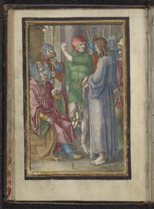 Cristo perante Anás
Paixão de Cristo (título da série) de Lucas van Leyden