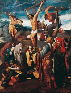 Crucificação, por Lucas van Leyden (cerca de 1494-1533) de Lucas van Leyden