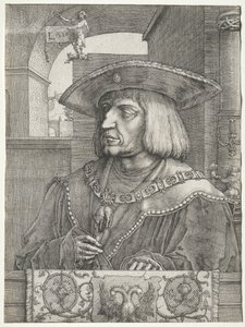 Imperador Maximiliano I, 1520. de Lucas van Leyden