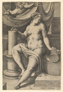 Fortitude, da série As Sete Virtudes, 1530. de Lucas van Leyden