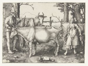 A Milkmaid de Lucas van Leyden
