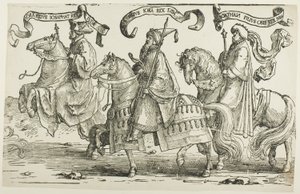 Jeorão, Uzias, Jotão, prato três, de Os Doze Reis de Israel de Lucas van Leyden