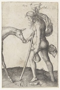 Jovem mulher com corça de Lucas van Leyden