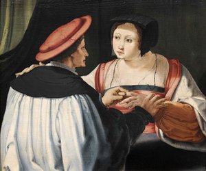 Les Fiancés Os Noivos, c. 1525. de Lucas van Leyden