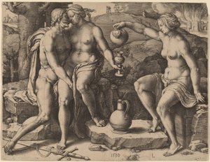 Ló e suas filhas de Lucas van Leyden
