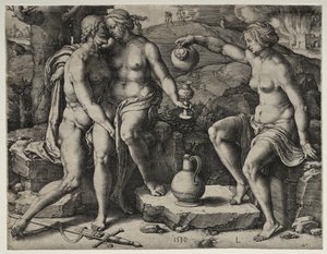 Ló e suas filhas de Lucas van Leyden