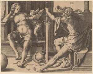 Marte, Vênus e Cupido de Lucas van Leyden
