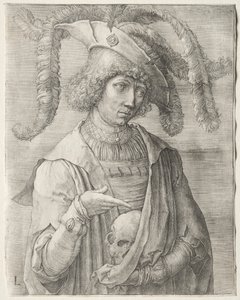 Retrato de um jovem com uma caveira de Lucas van Leyden