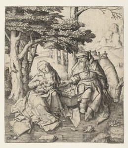 Descanse na fuga para o Egito de Lucas van Leyden
