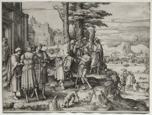 Retorno do Filho Pródigo, c. 1510 de Lucas van Leyden