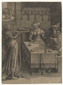 Salomé com a cabeça de João Batista Pequenas séries Listas de Mulheres (título da série) de Lucas van Leyden