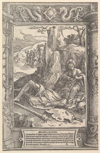 Samson e Delilah, ca. 1517. de Lucas van Leyden