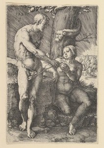 Pecado de Adão e Eva, 1529. de Lucas van Leyden