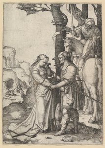 São Jorge Libertando a Princesa, ca. 1508 de Lucas van Leyden