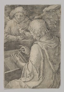 São Mateus, da série Os Quatro Evangelistas, 1518. de Lucas van Leyden