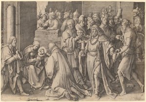 A adoração dos magos de Lucas van Leyden