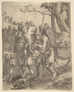 Os mendigos Eulenspiegel, 1520. de Lucas van Leyden