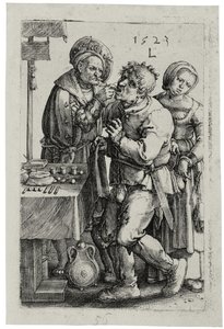 O Dentista, 1523 de Lucas van Leyden