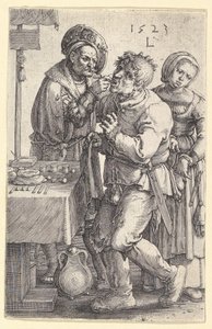 O dentista, 1523. de Lucas van Leyden