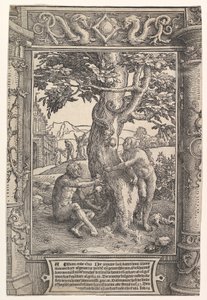 A Queda do Homem, ca. 1517 de Lucas van Leyden