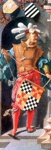 A cura do cego de Jericó, detalhe, 1531 de Lucas van Leyden