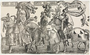 Os Nove Heróis: Josué, Davi, Judas Macabeus de Lucas van Leyden