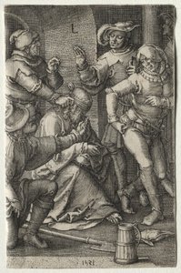 A Paixão: A zombaria de Cristo de Lucas van Leyden