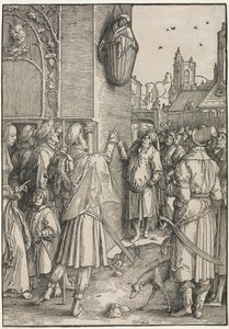 O poder das mulheres: o poeta Virgílio suspenso em uma cesta de Lucas van Leyden