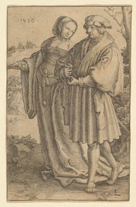 O passeio, 1520. de Lucas van Leyden