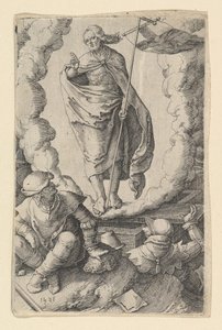 A ressurreição, 1521. de Lucas van Leyden