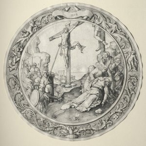 A Paixão Redonda: A Crucificação, 1509. de Lucas van Leyden
