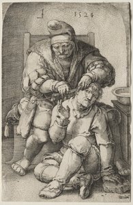 O Cirurgião, 1524. de Lucas van Leyden