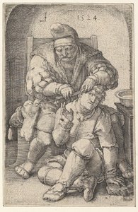 O Cirurgião, 1524. de Lucas van Leyden