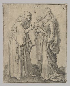 The Virgin With Child and St. Anna, 1516. de Lucas van Leyden