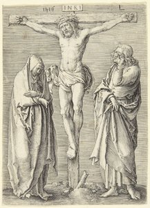 A Virgem e São João aos pés da cruz de Lucas van Leyden