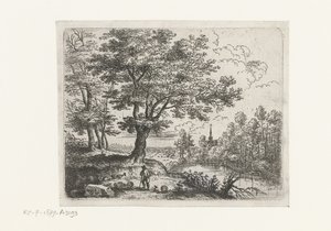 Paisagem com um pastor
Pequenas paisagens (título da série) de Lucas van Uden