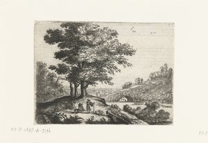 paisagem com um rio Pequenas paisagens (título da série) de Lucas van Uden