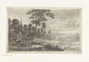 Paisagem com um pastor de Lucas van Uden