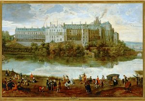 O Palácio Real de Bruxelas ... (pintura sobre tela) de Lucas van Valckenborch