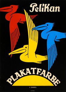 Cor de cartaz do pelicano, 1920-1925.