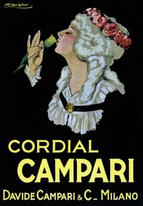 Cartaz publicitário para o Cordial Campari. Davide Campari & C. Milano 1921 (ilustração)