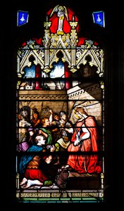 Saint-Pol de Léon (Finistère), Catedral de Saint-Paul-Aurélien / Rosácea do transepto sul (foto) de Lucien-Leopold Lobin