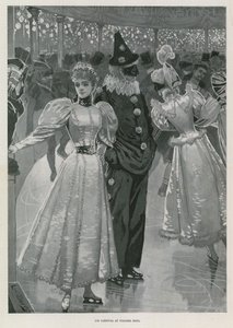 Carnaval no gelo no Niagara Hall, Westminster Londres (litografia)