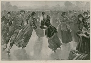 Patinagem na Serpentina, Hyde Park, Londres (gravura)