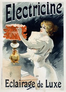 Cartaz de propaganda de “” Electricine: iluminação de luxo” de Lucien Lefèvre
